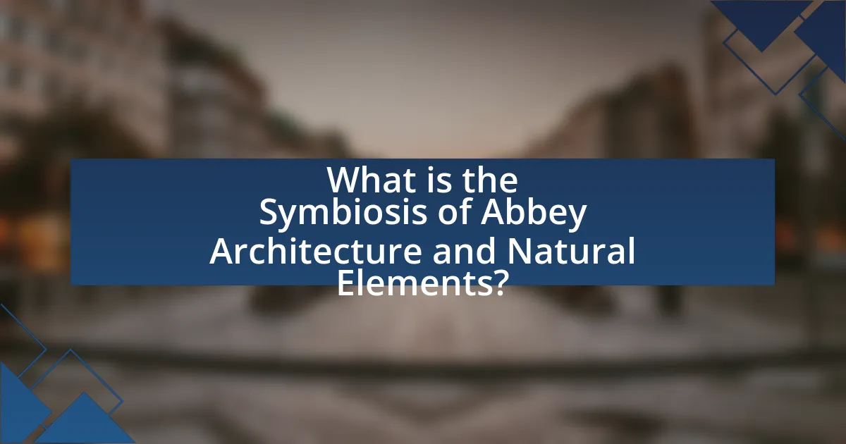 What is the Symbiosis of Abbey Architecture and Natural Elements?